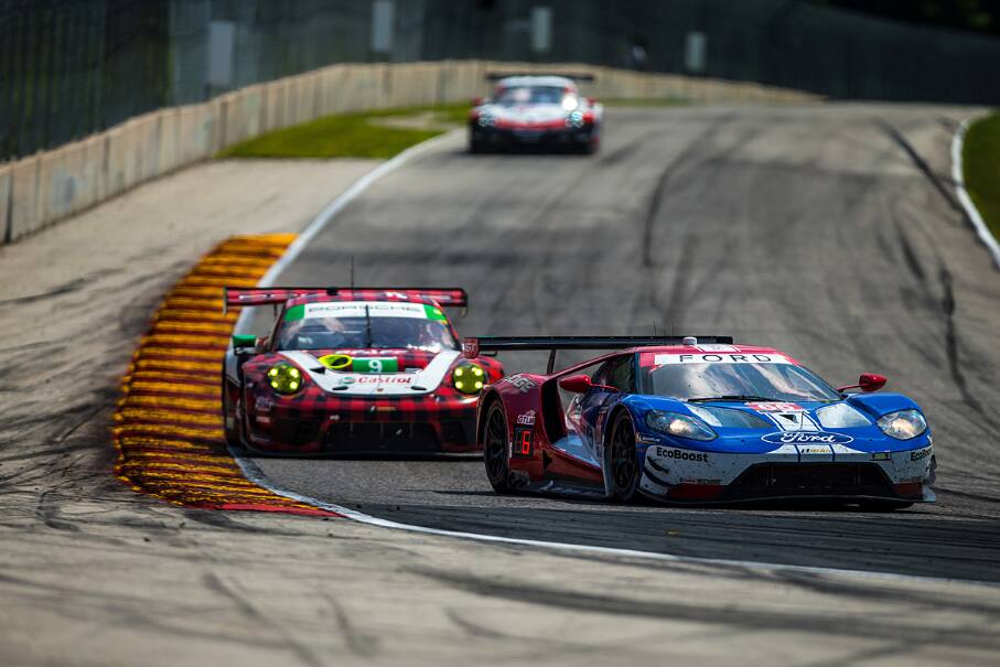 Joey Hand and Dirk Muller finished right behind in the No. 66 Ford GT. Joey Hand and Dirk Muller finished right behind in the No. 66 Ford GT.